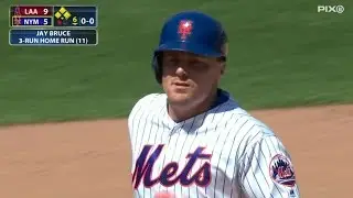 LAA@NYM: Bruce clubs a mammoth three-run homer