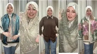 مش أي طرحة تنفع السر في الاختيار🔥🌸 الطرحة أهم من الهدوم لفات طرح هتغير شكل وشك 😍لفات أنيقة بس خطيرة 