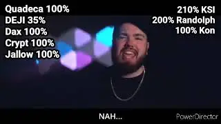 Team Quadeca vs Team KSI diss track with Healthbars