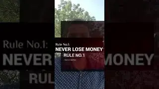 Never lose Money & Never forget to rule this #warrenbuffet  #philosophy #investing #financialmarket