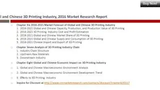 3D Printing Market Global and Chinese Industry Trends, Growth, Forecast to 2021