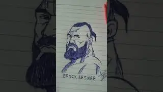 How to drawing Brock Lesnar #wwe #brocklesnar #shorts #wwefan