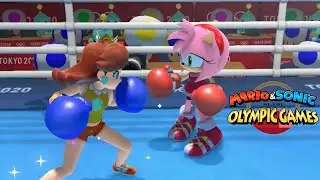 Mario & Sonic At The Olympic Games Tokyo 2020 ( Boxing )Daisy Peach Mario Blaze & Silver Gameplay