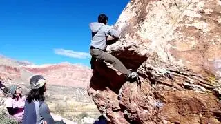 Cherry Garcia, V3 - Red Spring Boulders, Red Rock