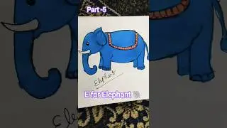 How to draw an Elephant 🐘#art #drawing #short