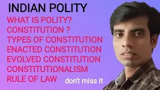 #INDIAN POLITY,CONSTITUTION,TYPES OF CONSTITUTION RULE OF LAW...? #Lec1