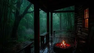 Rainy Night in a Vineyard: Rolling Thunder and Soft Rain