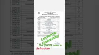 BA( NEP)4 semester exam schedule 2023
