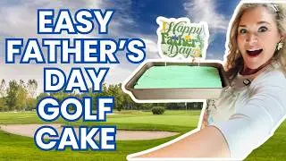 Simple Father&rsquo;s Day Cake with Frosting & 1 Cute Topper | Level 1 - Easy Golf Cake Idea & Amazon find