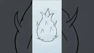 How to Draw a Dragon Fruit Step by Step | Dragon Fruit Drawing for Kids | #shorts #art #dragonfruit