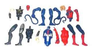 AVENGERS ALL FRIENDS TOYS, Captain thor vs Monster venom vs Red-spiderman 