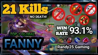 Freestyle Tornado Killing!🔥 93.1% win rate TOP 1 Global FANNY gameplay by Randy25 Gaming | MLBB