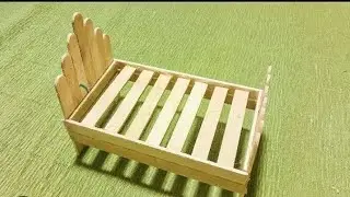 DIY popsicle bed with paper cream sticks #popsicle #diy #art 