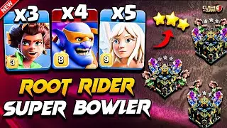 TH17 ROOT RIDER & SUPER BOWLER Attack COC | Best Th17 Attack Strategy (SUPER BOWLER With ROOT RIDER)