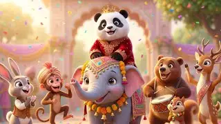 Bhaloo Ke Nikli Baraat 🐻🎉 | Cute Jungle Wedding Song भालू की निकली बारात 🐻🎉आलू की बारात