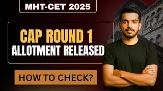CAP ROUND 1 ALLOTMENT RELEASED | How to check? | Engineering Admissions