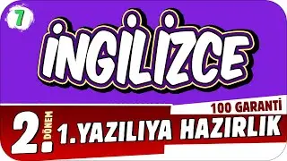 7.Sınıf İngilizce 2.Dönem 1.Yazılıya Hazırlık 📝 #2023
