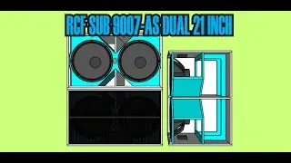 SKEMA [PLAN] BOX SPEAKER RCF SUB 9007 AS DUAL 21 INCH SubWoofer