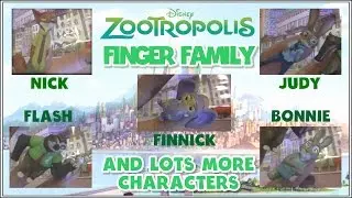 Zootropolis | Zootopia Finger Family Nursery Rhyme Song | With AbCdE