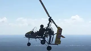 Sparrowhawk Bensen Dominator Gyroplane Flying At Zephyrhills Florida Airport