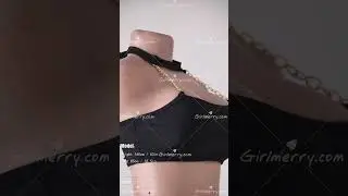 Girlmerry Sexy pure color padded metallic chain halter-neck lace-up tankini sets Wholesale BA009442