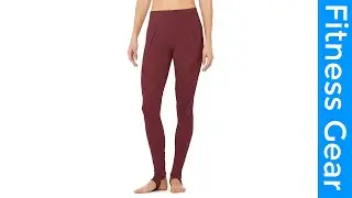 Alo Yoga High Waist Wrapped Stirrup Legging Workout Pant Red Black Cherry XS