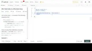 LeetCode 852. Peak Index in a Mountain Array JavaScript Solution: One Line