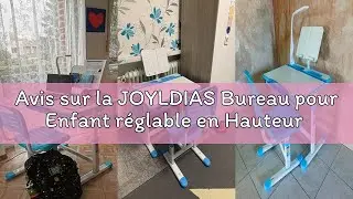 Avis sur la JOYLDIAS Bureau pour Enfant r&eacute;glable en Hauteur avec Lampe et Chaise et tiroir avec Peti