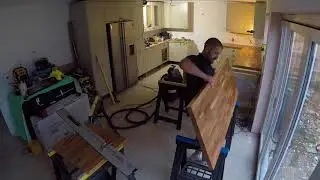 Solid Oak Worktop Fitting Danish Oil