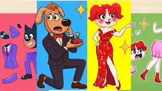 🍒Paper DIY🍒 PAPILLON Trapped in a Love Trap 💔 Sheriff LABRADOR I Sticker Book DIY