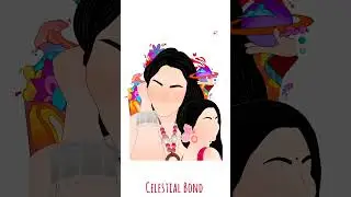 Celestial Bond - Digital Artwork Showcasing Feminine Energy and Cosmic Vibes #shorts