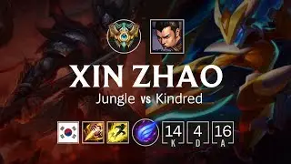 Xin Zhao Jungle vs Kindred - KR Challenger Patch 8.22