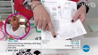 Diamond Press Holiday Gift Bag Stamp and Die Set