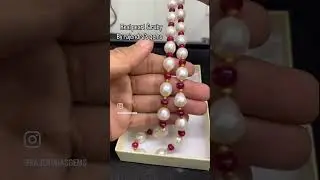 Real pearl ruby beads #gemsstones #naturalgems #perls #rubygemstone #finegems #pearl