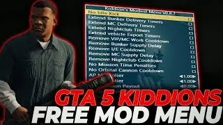 GTA V KIDDIONS MOD MENU - GTA 5 HACKS  [FREE VERSION + Tutorial] Gta 5 New Free Cheats 2025