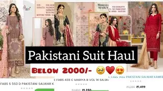 Part 1 Pakistani Suit Haul | Online Shopping | Get at Amazing Price All Below Rs 2000 #clothinghaul