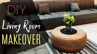 DIY Tyre Coffee Table / Popsicle Stick Vase / LIVING ROOM MAKEOVER / Shopping Vlog