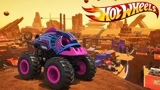 Hot Wheels Monster Truck Stunt Mayhem: Piran Ahhhh Making Destruction In Desert.