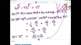 Sum and Difference Formulas