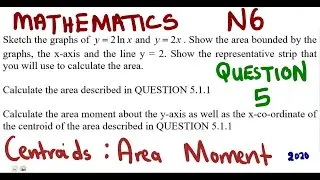 Mathematics N6 Centroids , Area Moments April 2020 @mathszoneafricanmotives