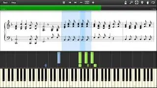 Indonesia Raya - Synthesia Sheet Music Piano Tutorial [4K 60 fps]