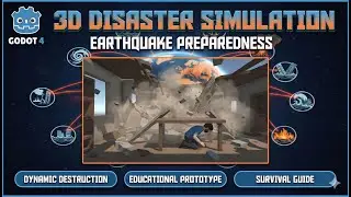 3D Disaster Simulation in Godot: Earthquake Preparedness Prototype using Addon (Voronoi - shatter)