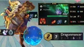 730 ad Dragonmancer GNAR 3 Star beast 10k HP | TFT Set 7.5