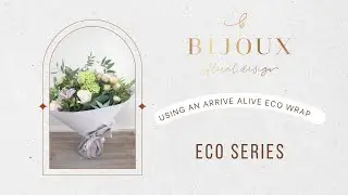 Using sustainable methods to wrap a hand tied bouquet