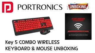 🔥 Portronics Key5 Combo Multimedia Wireless Keyboard & Mouse - RED Color 🔥 - Unboxing 🔥