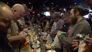 Contestants crunch their way to glory at the 10th annual Middleswarth Chip Eating Contest