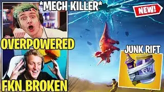 Streamers Using *NEW* Fortnite JUNK RIFT Item & SHADOW STONES!! (Update)
