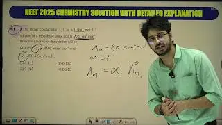 NEET 2025 CHEMISTRY | Degree of dissociation from molar conductivity data weak data | #neet2025