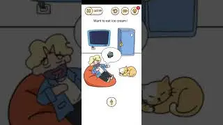 Brain Find level 119 Want to eat ice cream Gameplay walkthrough solution