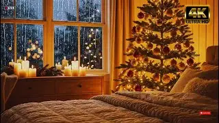 🎅 CHRISTMAS RAIN BEDROOM AMBIENCE &mdash; Peaceful Holiday Night Sounds for Deep Sleep & Relaxation